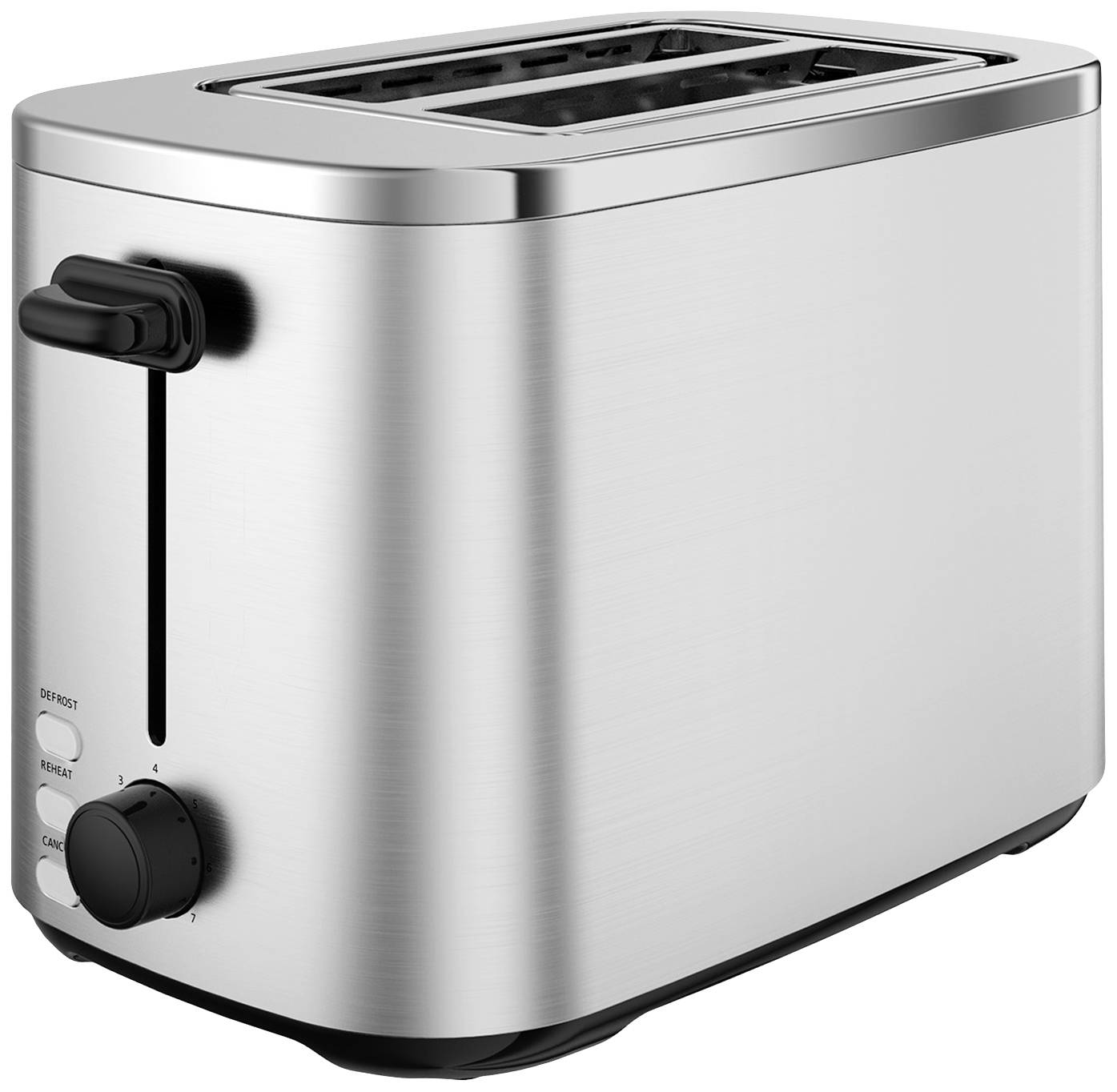 MasterPRO Toaster mit eingebautem Brötchenaufsatz Schwarz/Edelstahl