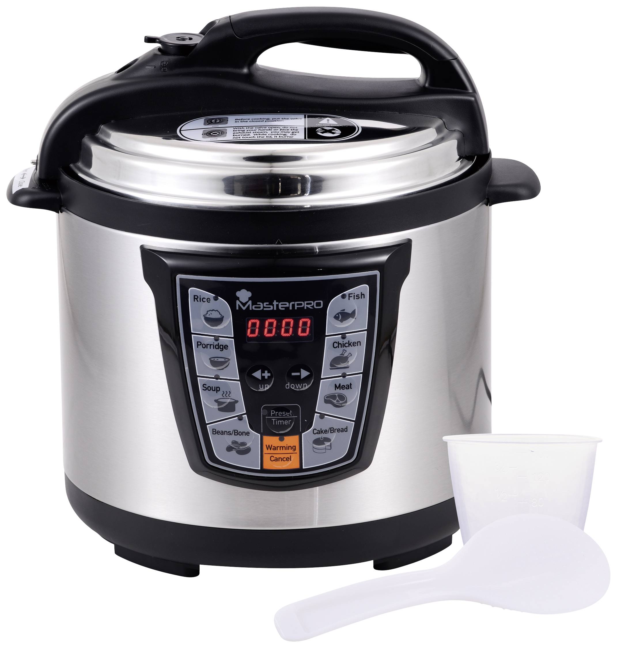 MasterPRO BGMP-9079 Schnellkochtopf Schwarz/Edelstahl