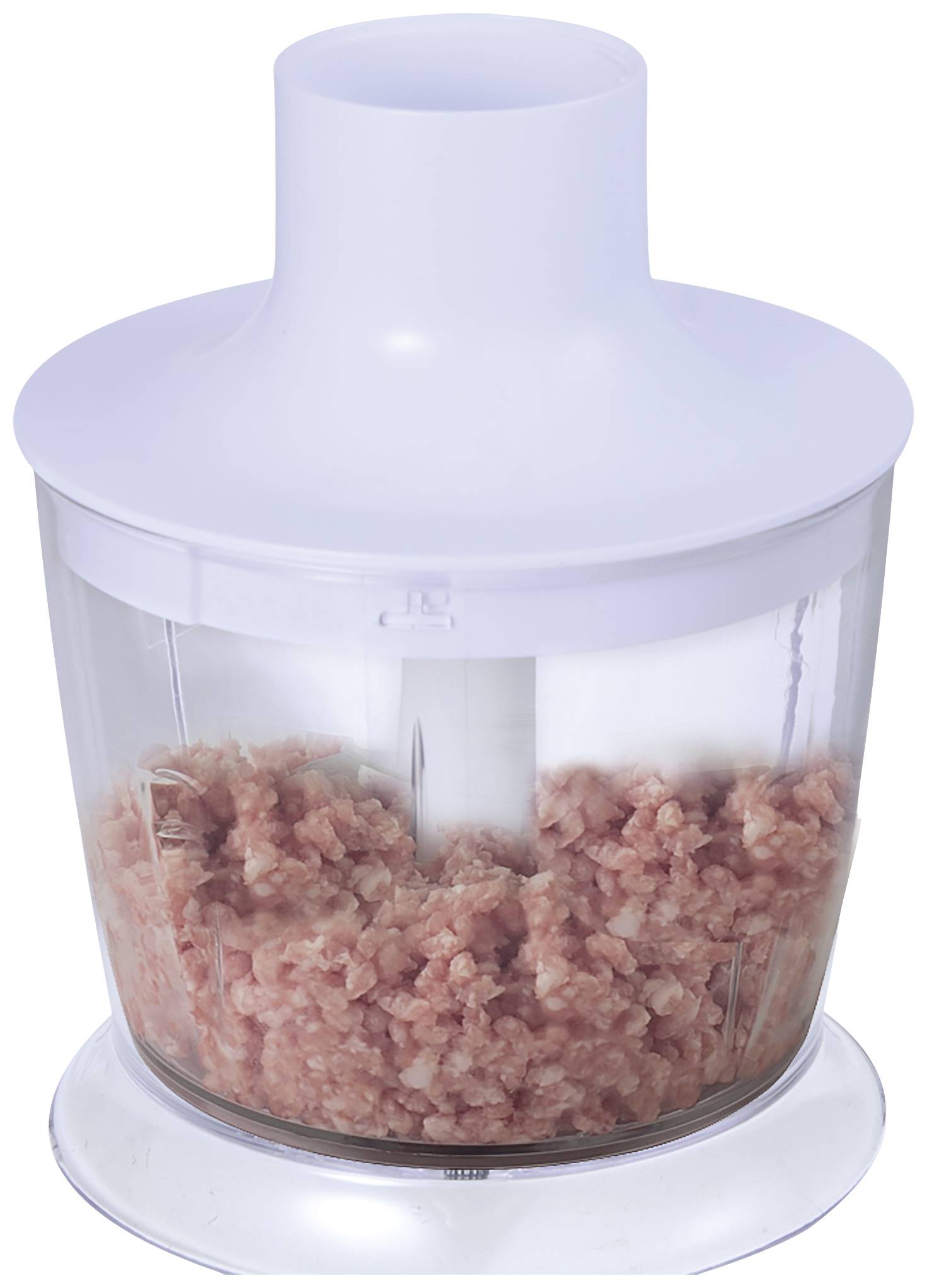 Bergner Stabmixer 800W mit Messbecher, mit Zerkleinereraufsatz Weiß, Holz