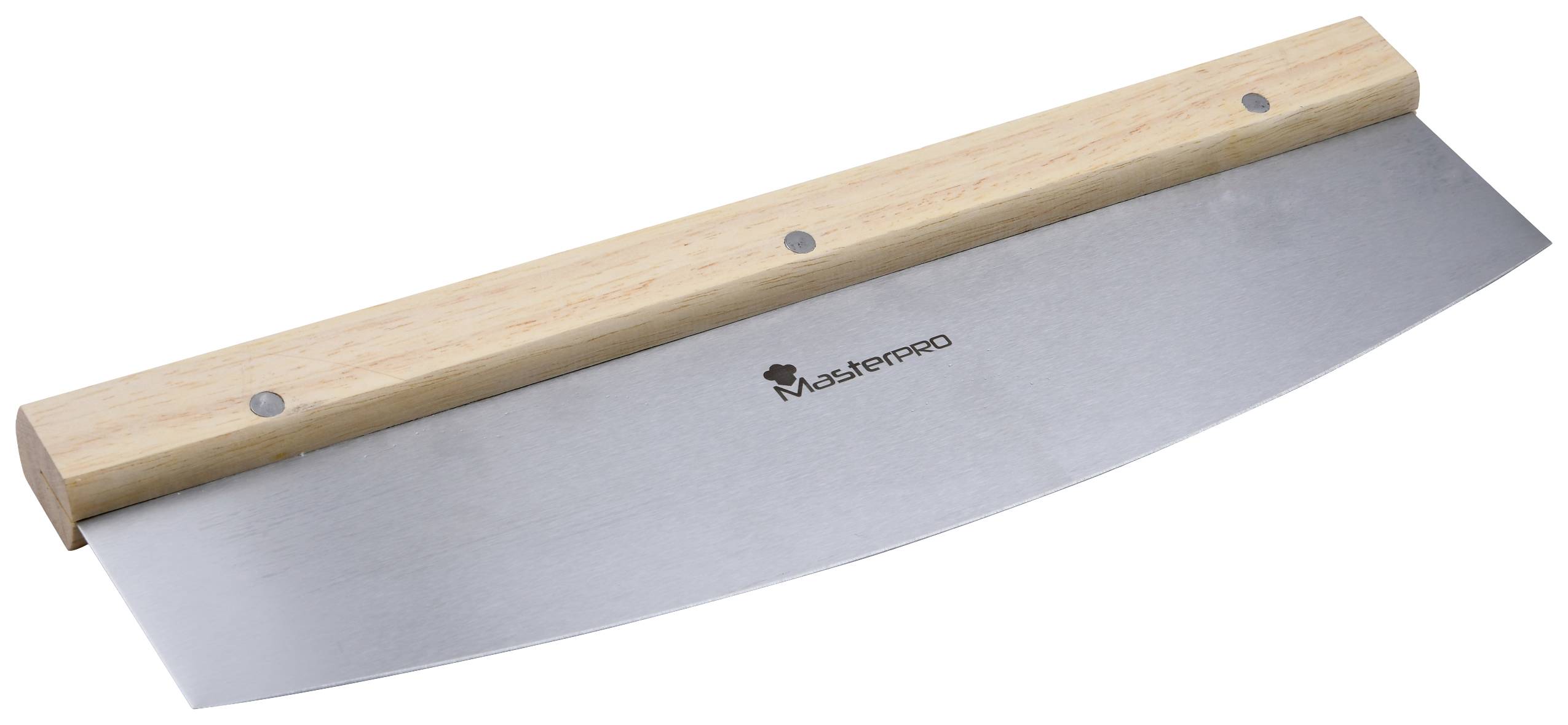 MasterPRO Pizzaschneider Edelstahl, Holz