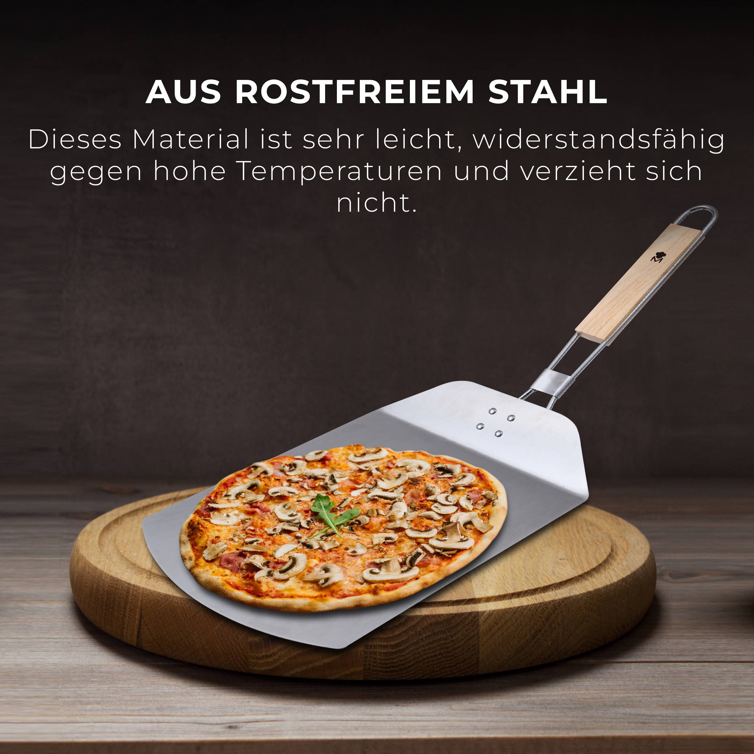 MasterPRO Pizzaschieber Edelstahl, Holz