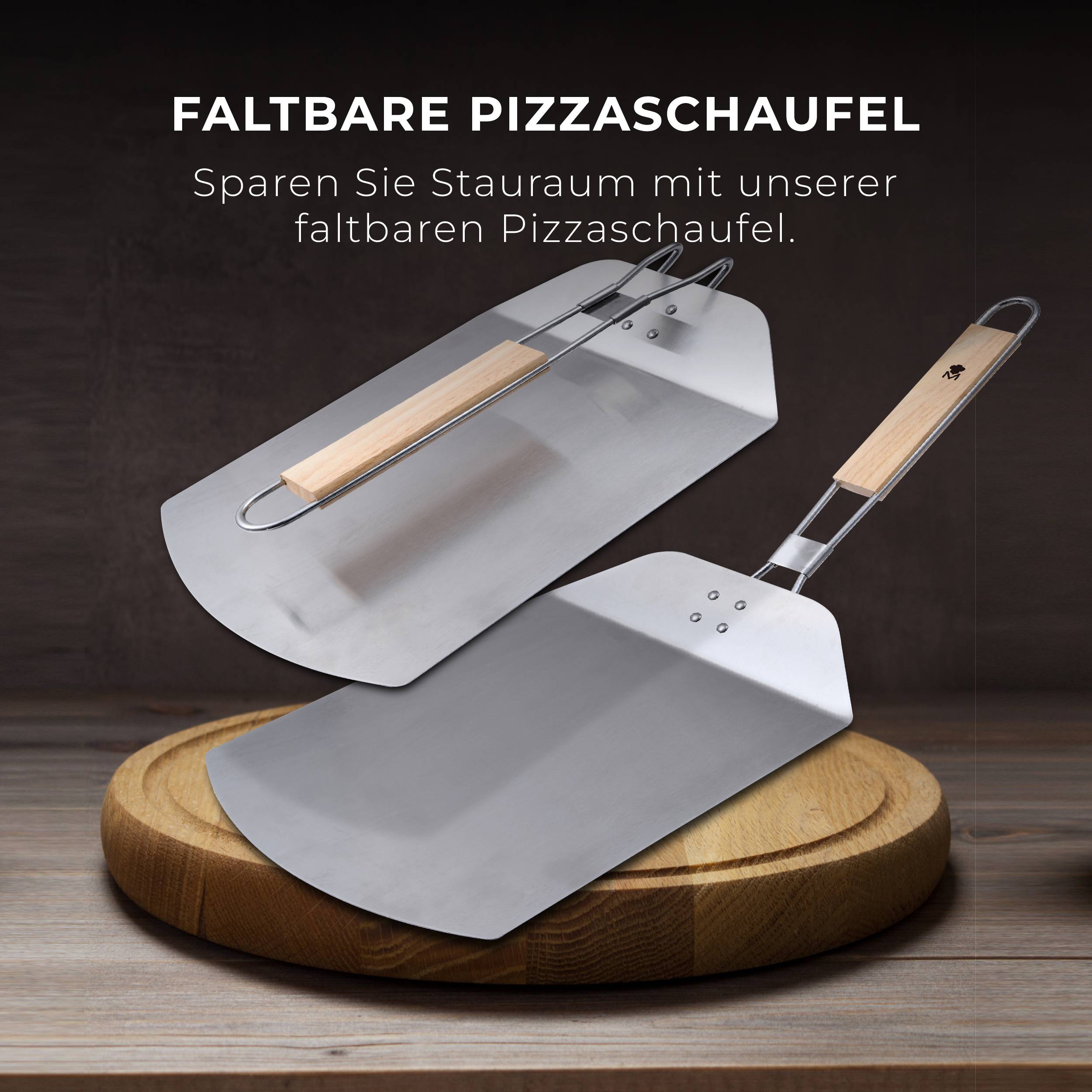 MasterPRO Pizzaschieber Edelstahl, Holz