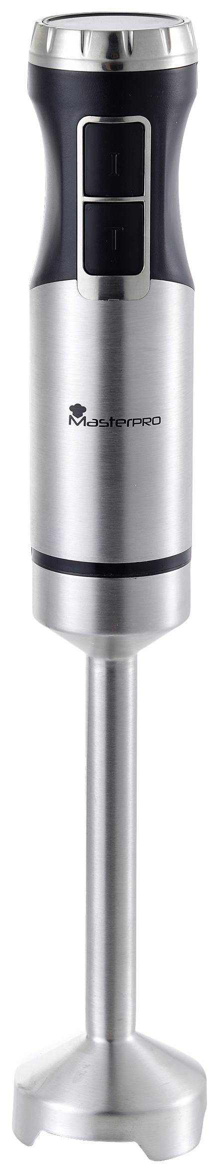 MasterPRO Stabmixer 1000W mit Messbecher, mit Mixbecher Schwarz/Edelstahl, Transparent