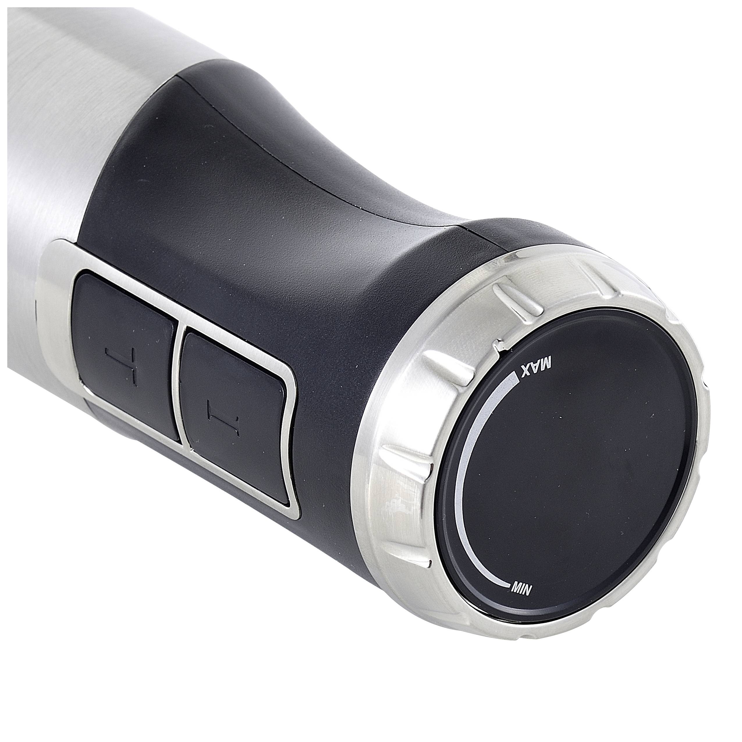 MasterPRO Stabmixer 1000W mit Messbecher, mit Mixbecher Schwarz/Edelstahl, Transparent