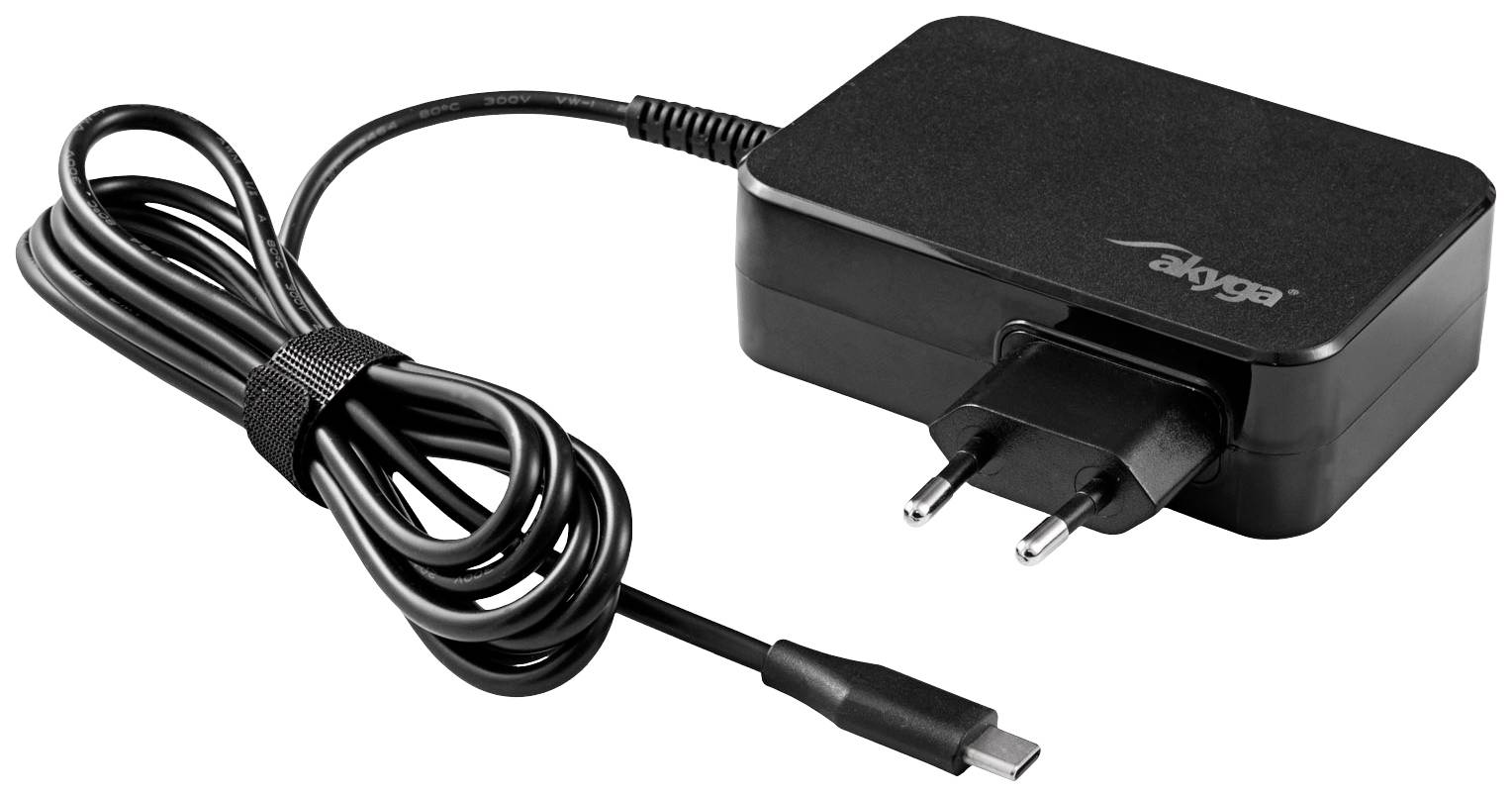 Schwarzes Netzteil mit EU-Stecker und Micro-USB-Kabel; geeignet für elektronische Geräte.