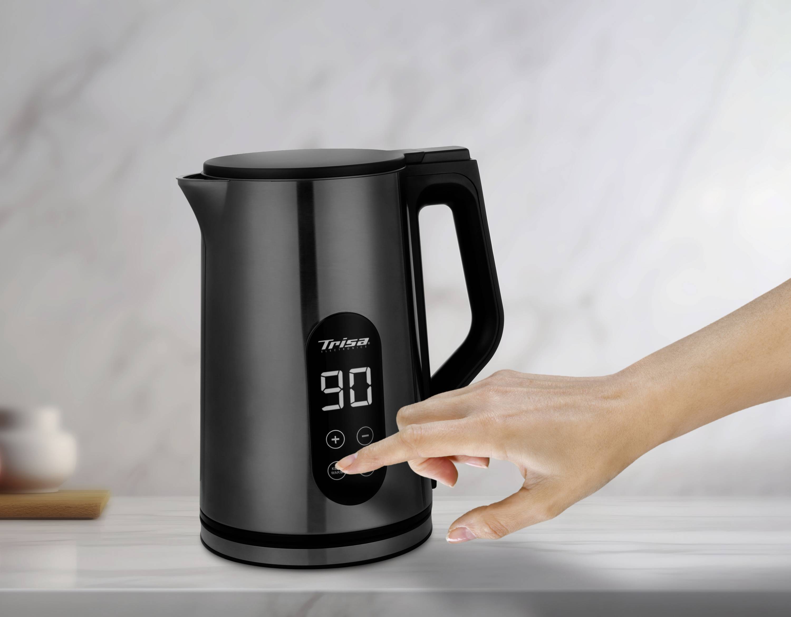 Trisa Digital Boil Wasserkocher Anthrazit Fassungsvermögen: 1.7l