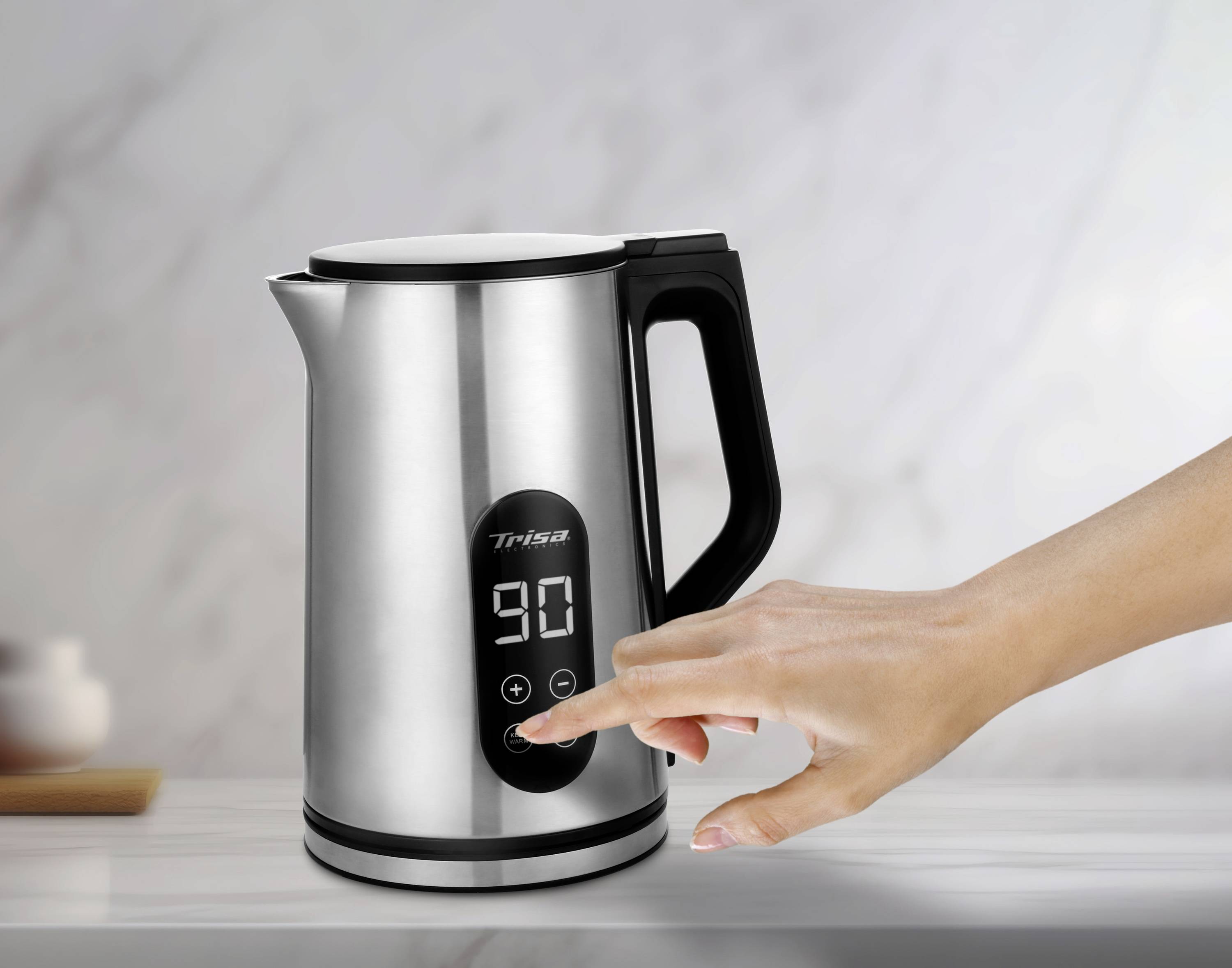Trisa Digital Boil Wasserkocher Edelstahl Fassungsvermögen: 1.7l