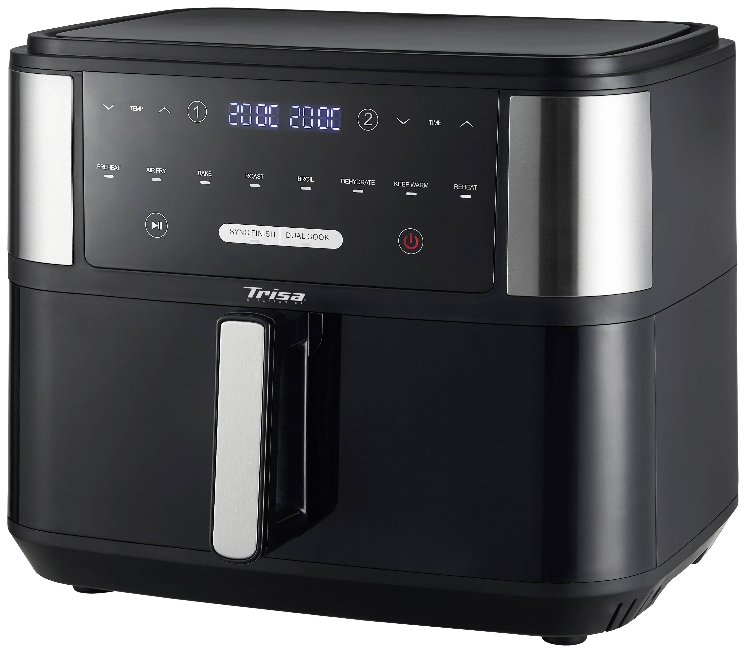 Trisa Crunchy Fry Pro Heißluft-Fritteuse 10 l 2400 W Schwarz