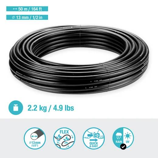GARDENA Micro-Drip System Verlegerohr 13 mm (1/2") Ø Schlauchlänge: 50 m 01347-20
