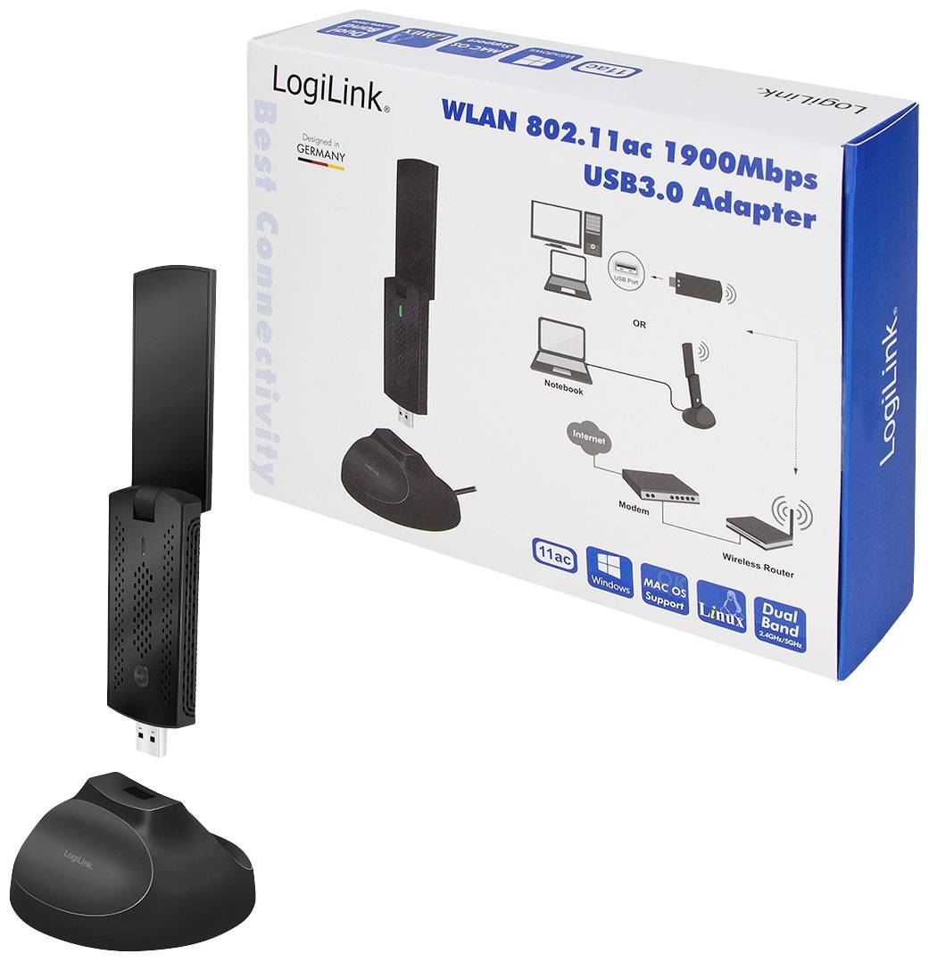 LogiLink WL0247 WLAN Stick USB-A (USB 3.0) 1900MBit/s