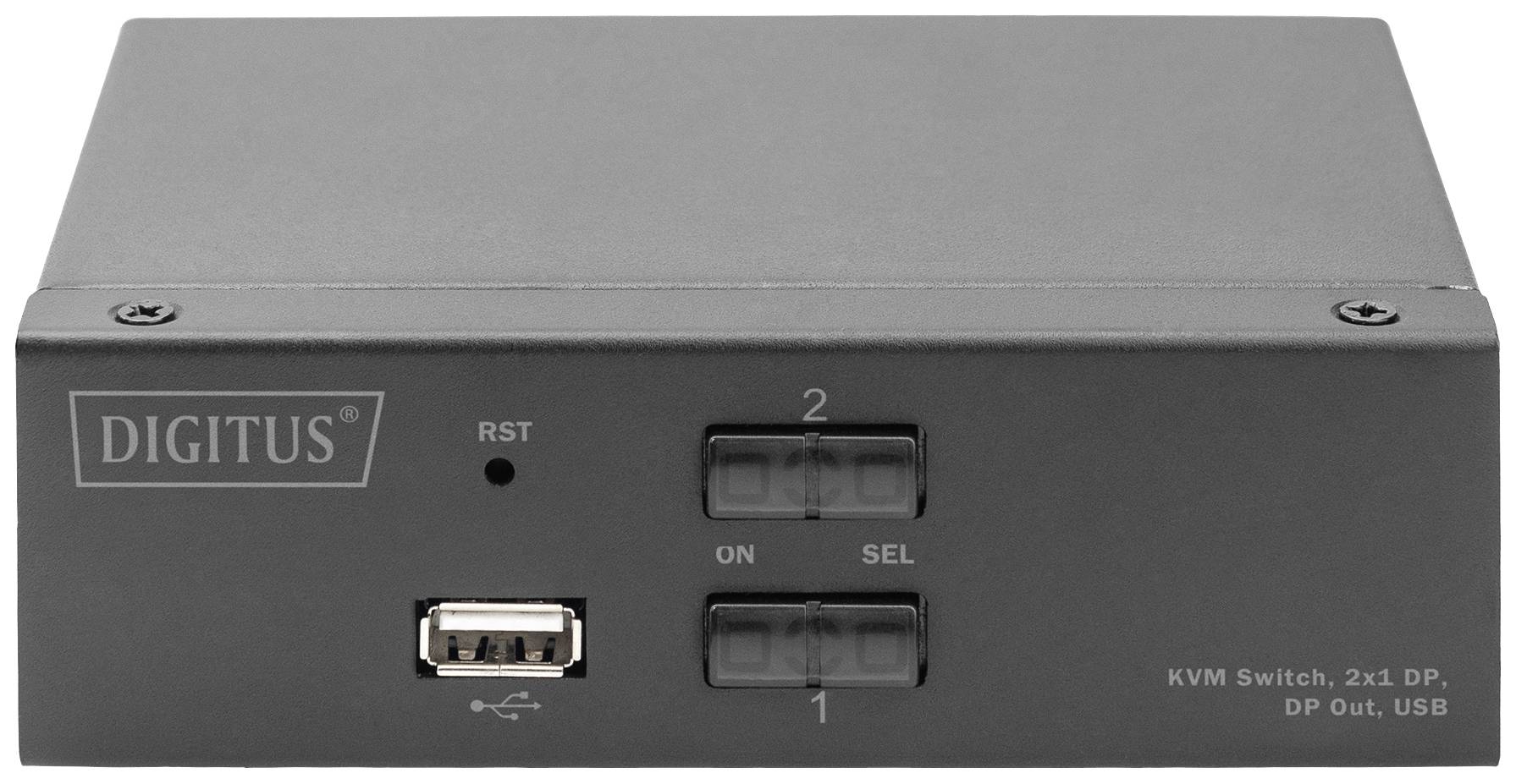 Digitus DS-12851 1+2 Port KVM-Umschalter DisplayPort® 3840 x 2160 Pixel