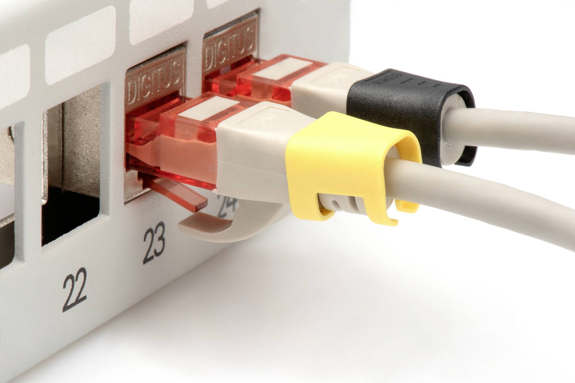 Digitus A-CC-M Patchkabel-Farbclips Gelb, Grün, Rot, Schwarz, Blau 100St.