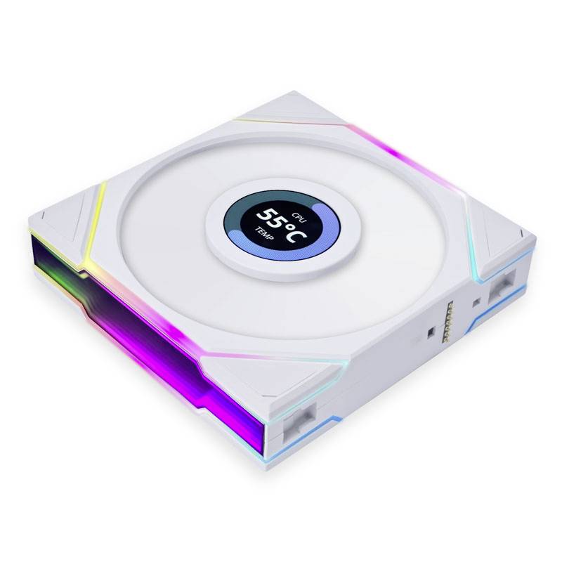 Lian Li UNI FAN TL LCD Series, 3er Pack + Controller PC-Gehäuse-Lüfter Weiß (B x H x T) 124 x 120 x 28mm inkl. LED-Beleuchtung