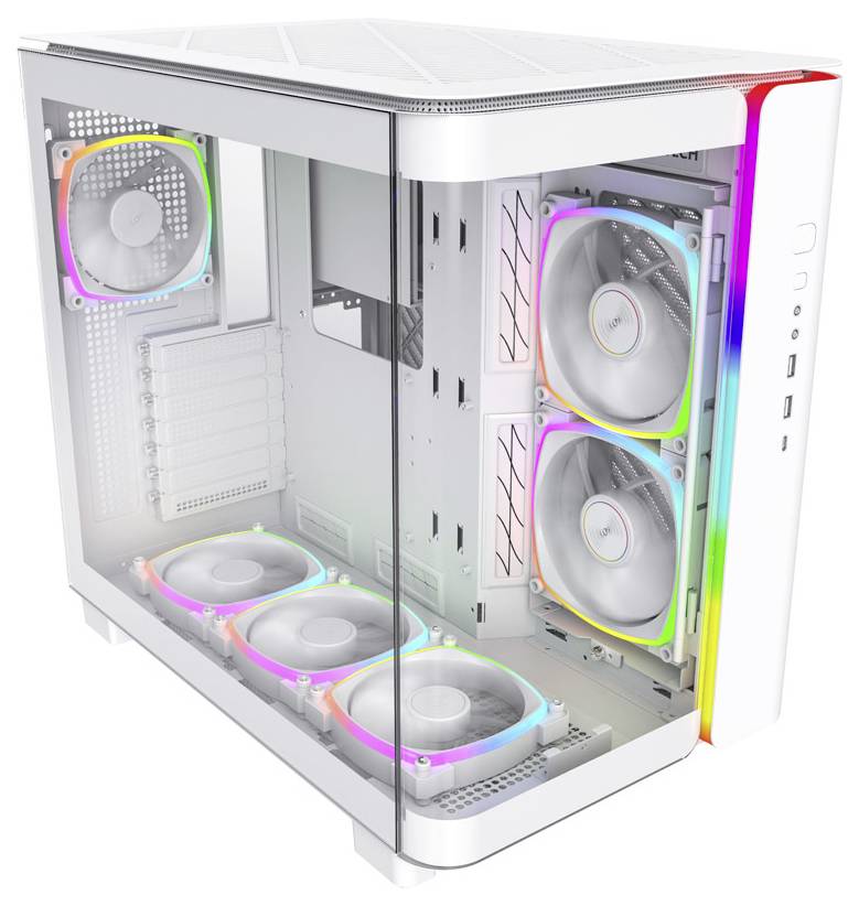 MONTECH KING 95 PRO Tempered Glass ARGB Midi-Tower PC-Gehäuse Weiß