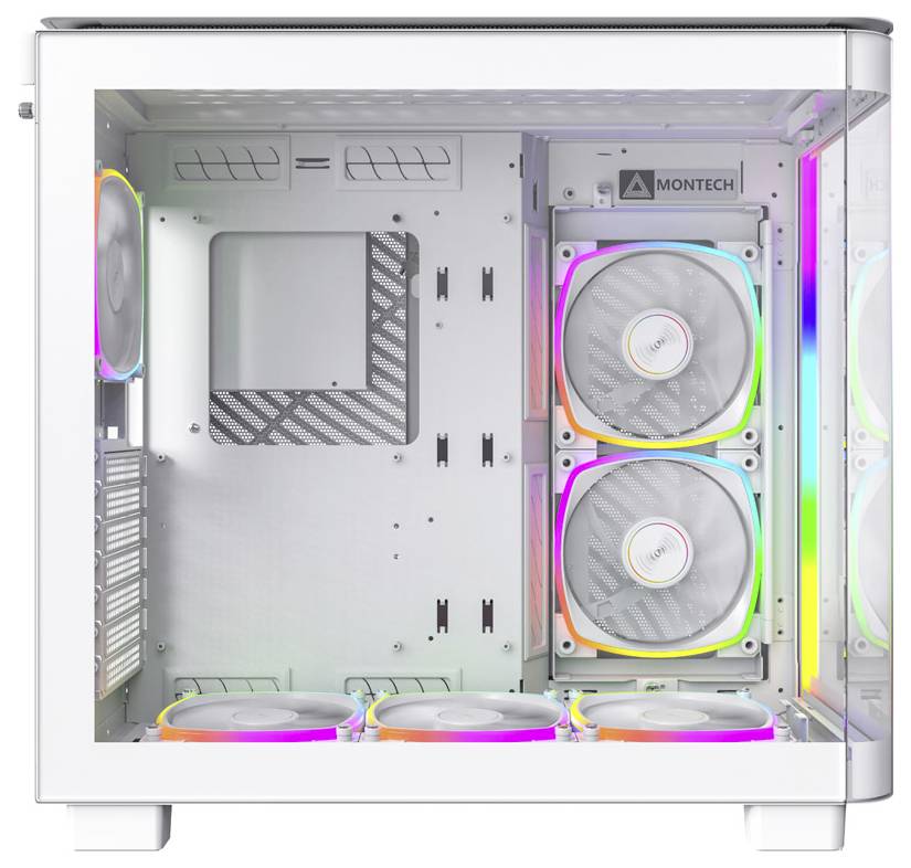 MONTECH KING 95 PRO Tempered Glass ARGB Midi-Tower PC-Gehäuse Weiß