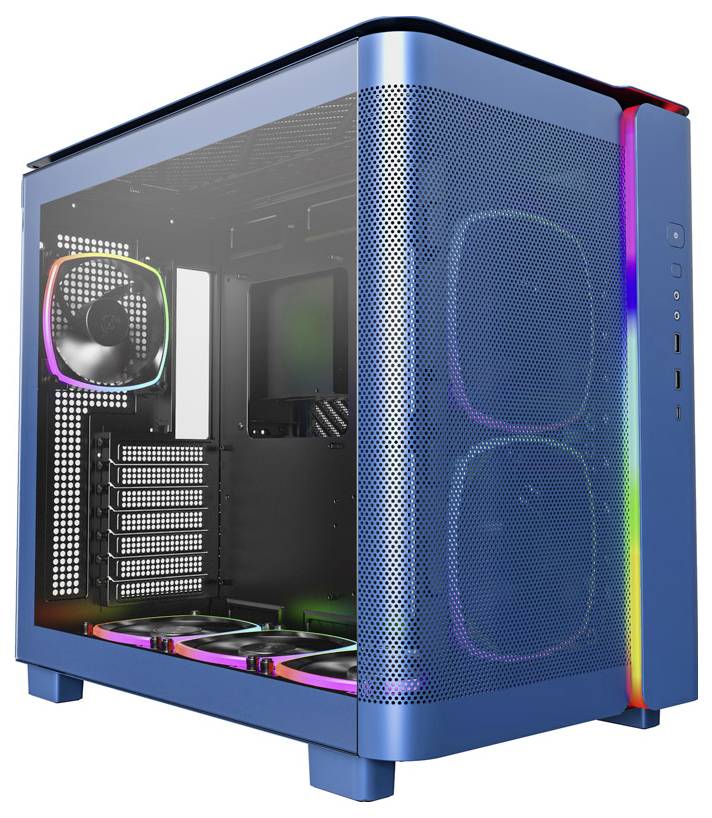 MONTECH KING 95 PRO Tempered Glass ARGB Midi-Tower PC-Gehäuse Blau