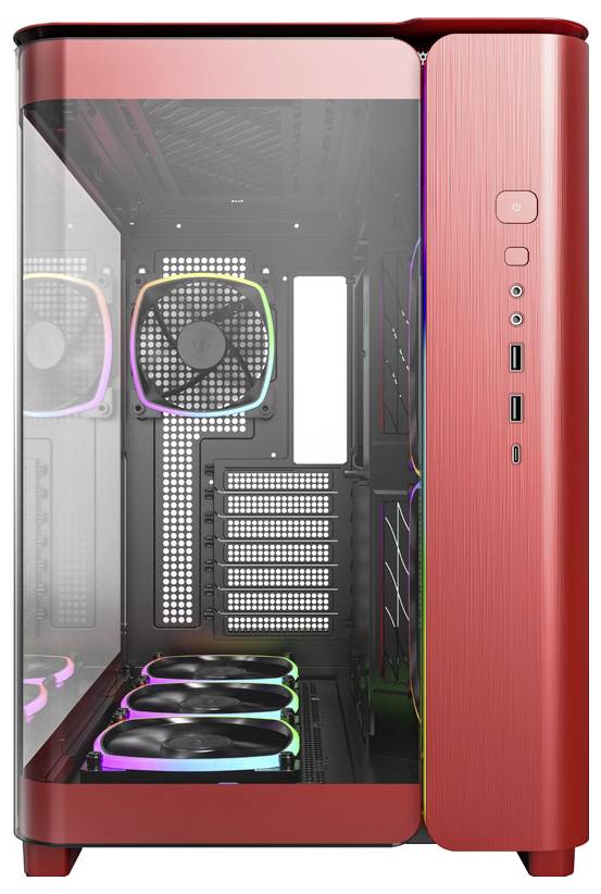 MONTECH KING 95 PRO Tempered Glass ARGB Midi-Tower PC-Gehäuse Rot