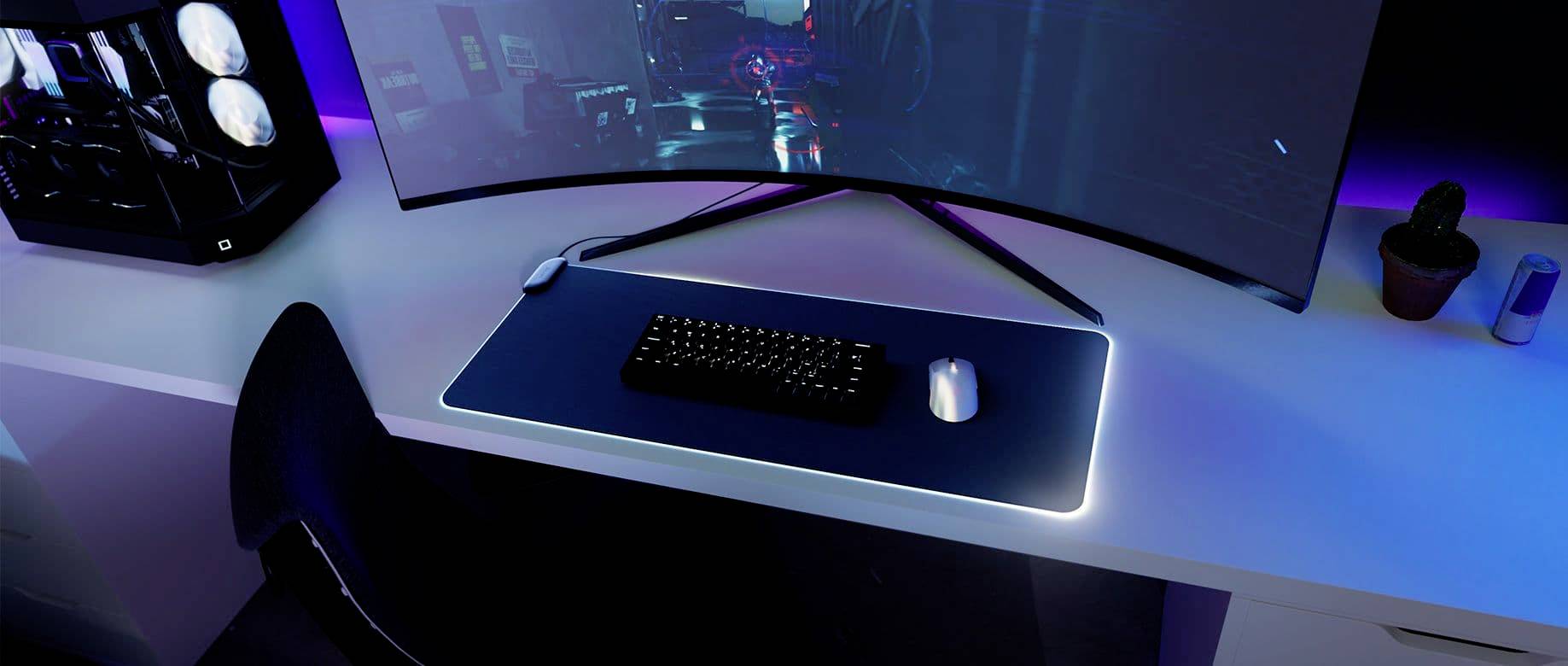 HYTE CNVS Intense Play Mat qRGB Gaming Mauspad - schwarz Gaming-Mauspad Schwarz