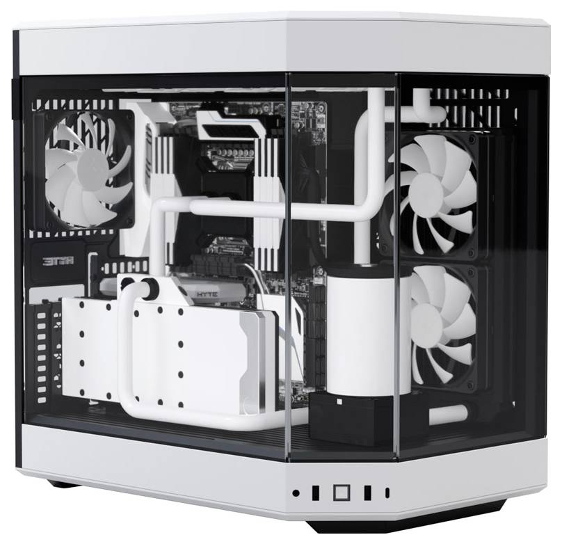 HYTE Y60 Tempered Glass Midi-Tower PC-Gehäuse Schwarz/Weiß