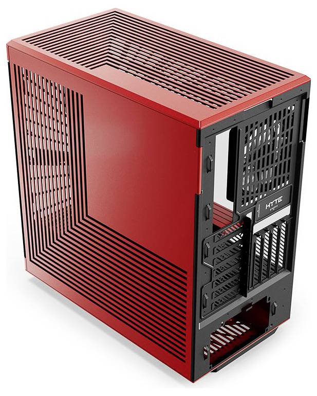 HYTE Y40 Tempered Glass Midi-Tower PC-Gehäuse Schwarz-Rot