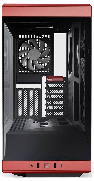 HYTE Y40 Tempered Glass Midi-Tower PC-Gehäuse Schwarz-Rot