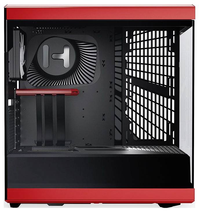 HYTE Y40 Tempered Glass Midi-Tower PC-Gehäuse Schwarz-Rot