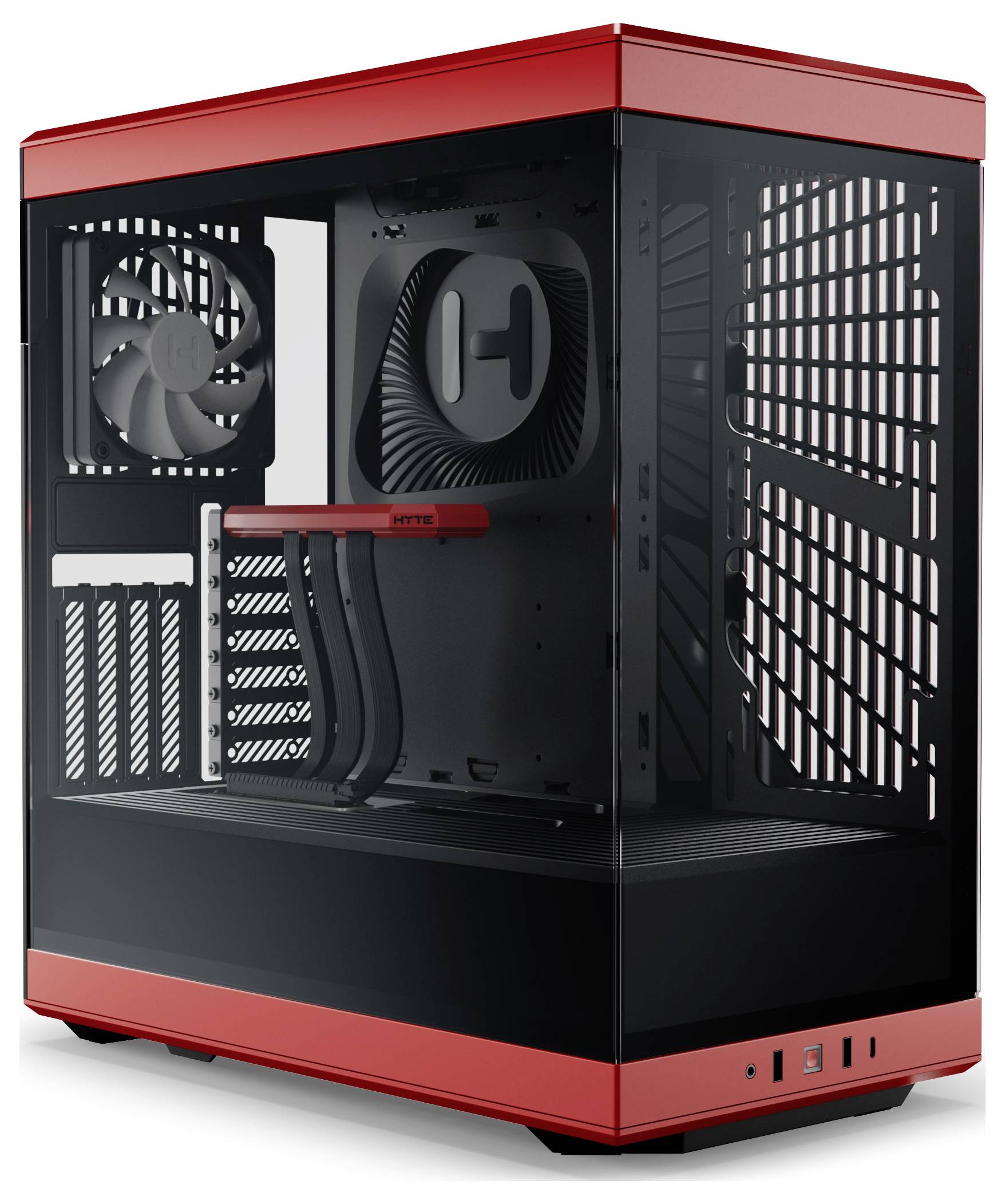 HYTE Y40 Tempered Glass Midi-Tower PC-Gehäuse Schwarz-Rot