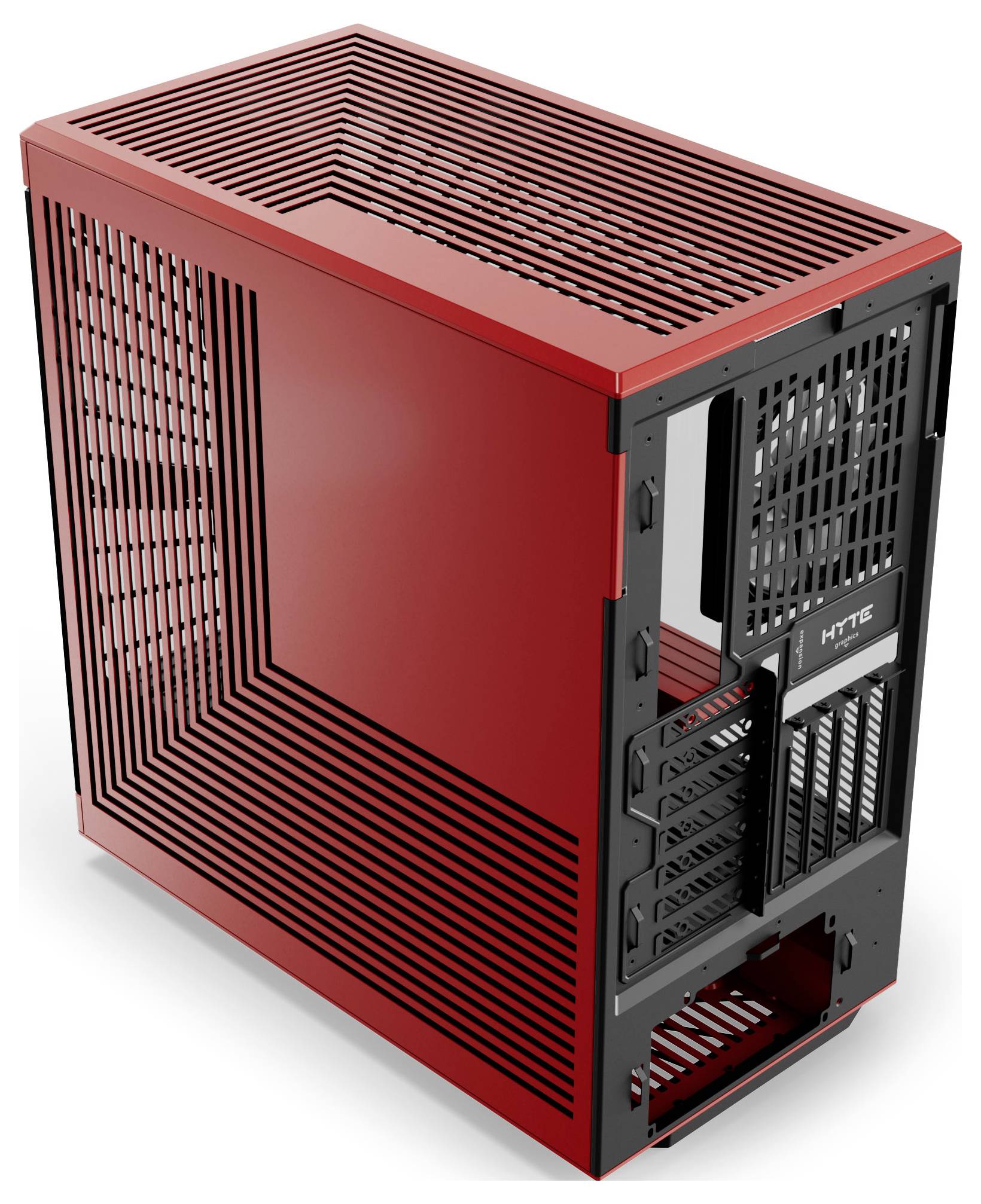 HYTE Y40 Tempered Glass Midi-Tower PC-Gehäuse Schwarz-Rot