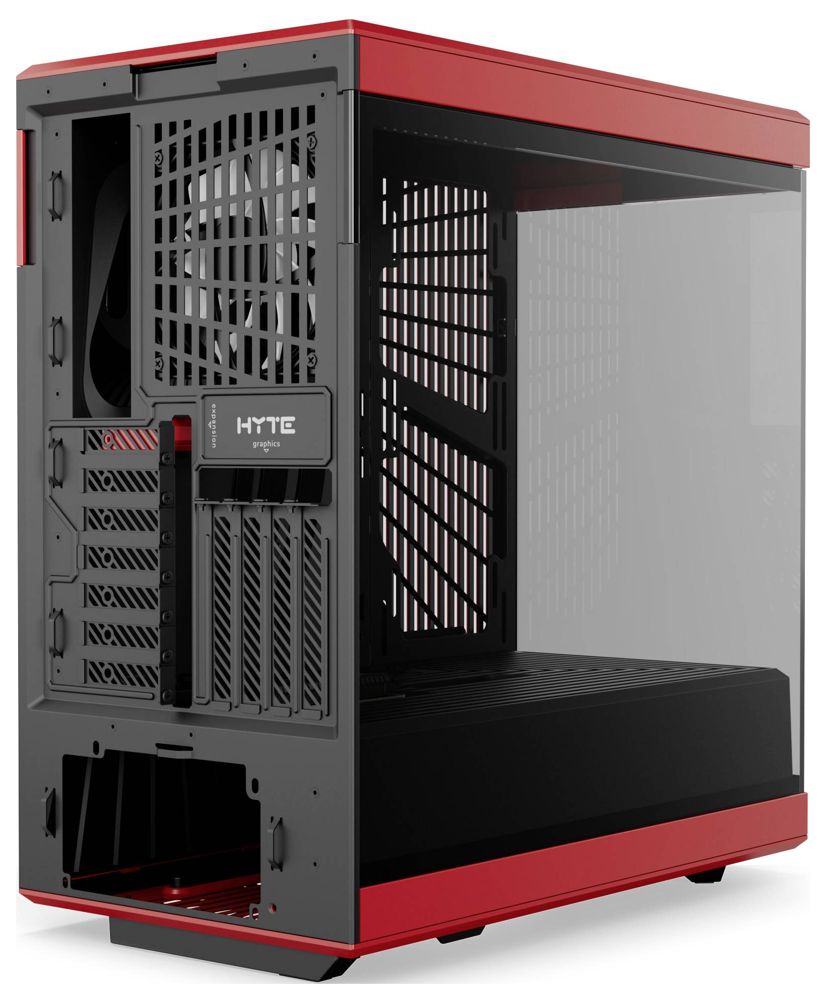 HYTE Y40 Tempered Glass Midi-Tower PC-Gehäuse Schwarz-Rot