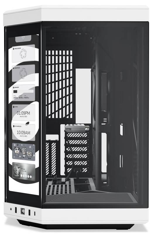HYTE Y70 Touch Midi-Tower PC-Gehäuse Schwarz-Weiß