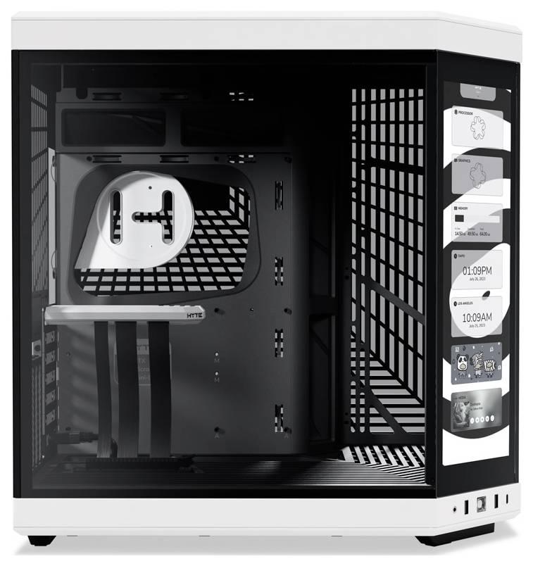 HYTE Y70 Touch Midi-Tower PC-Gehäuse Schwarz-Weiß