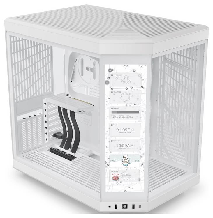 HYTE Y70 Touch Midi-Tower PC-Gehäuse Weiß