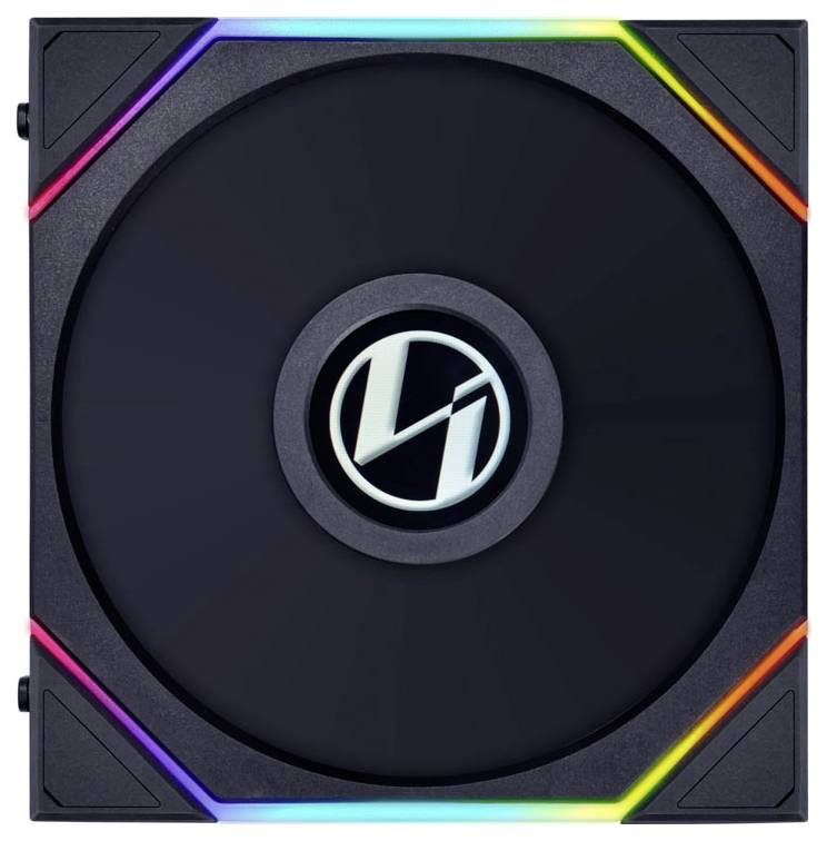 Lian Li UNI FAN TL LCD Series PC-Gehäuse-Lüfter Schwarz (B x H x T) 144 x 140 x 28 mm inkl. LED-Beleuchtung, inkl. Display