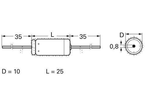 FTCAP A47104010025 / 1010480 Elektrolyt-Kondensator axial bedrahtet 470 µF 40V (Ø x L) 10mm x 25mm 1St.