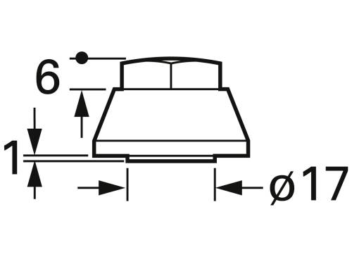 FTCAP HM 8 Kunststoff-Hutmutter Schraubanschluss (Ø) 25mm 1St.