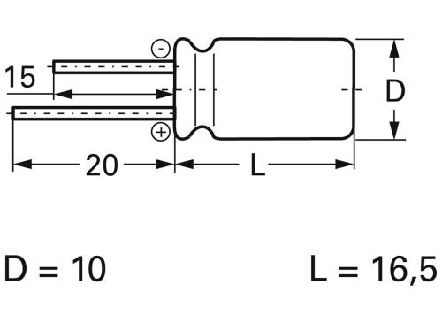Frolyt E-RY3014 Elektrolyt-Kondensator radial bedrahtet 5mm 220 µF 50V 20% (Ø x L) 10mm x 16.5mm