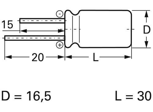 Frolyt E-RY3056 Elektrolyt-Kondensator radial bedrahtet 7.5mm 470 µF 100V 20% (Ø x L) 16.5mm x 30mm 1St.