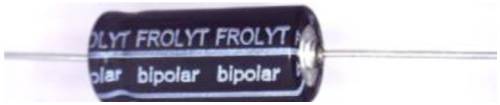 Frolyt K-AGU337 Bipolarer Kondensator axial bedrahtet 0.47 µF 100 V 20 % (Ø x L) 8.5 mm x 16 mm 1 S