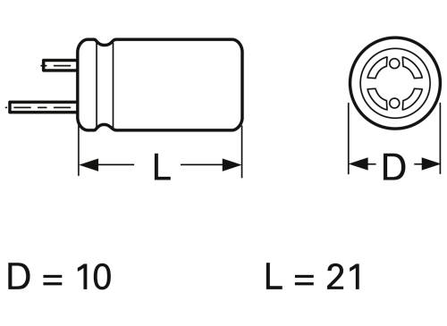 Frolyt E-KSU412 Bipolarer Kondensator radial bedrahtet 5mm 470 µF 16V 20% (Ø x L) 10mm x 21mm