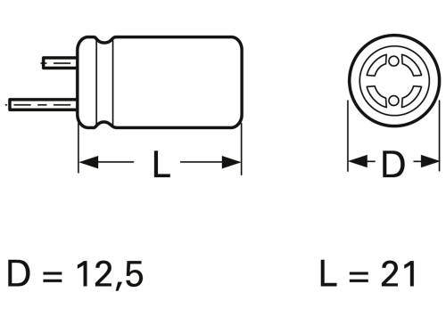 Frolyt E-KSU415 Bipolarer Kondensator radial bedrahtet 5mm 220 µF 35V 20% (Ø x L) 12.5mm x 21mm