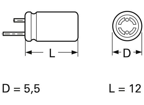 Frolyt E-KSU316 Bipolarer Kondensator radial bedrahtet 2.5mm 4.7 µF 50V 20% (Ø x L) 5.5mm x 12mm