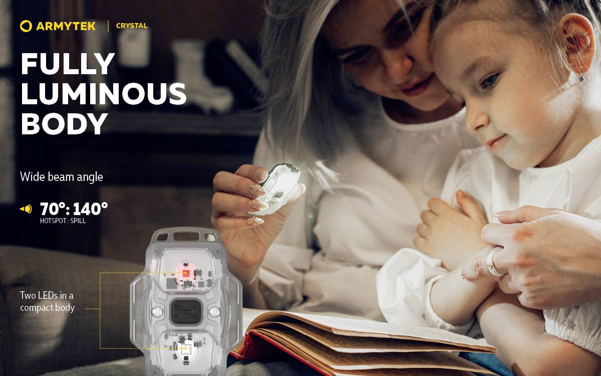 ArmyTek F07001Y Crystal Yellow Mobile Kleinleuchte LED Gelb, Transparent