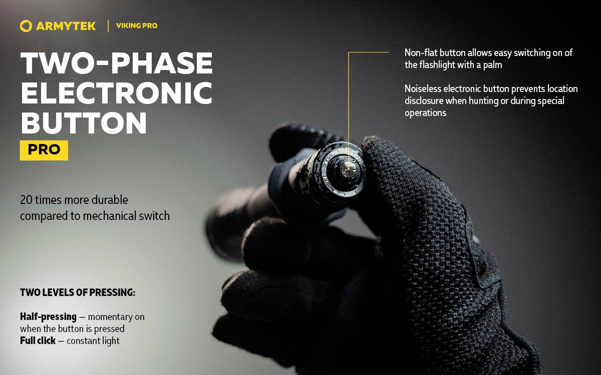 ArmyTek Viking Pro White LED Taschenlampe akkubetrieben 2050lm 136g