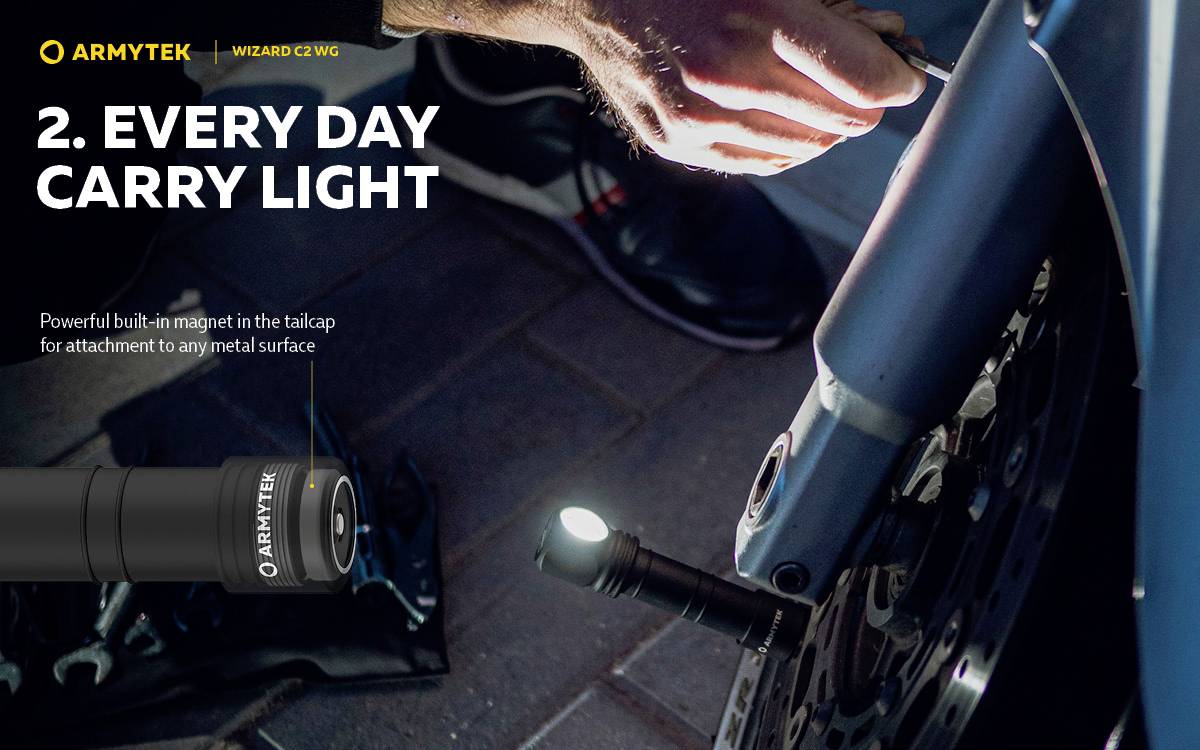 ArmyTek Wizard C2 WG White LED Stirnlampe akkubetrieben 1100 lm 13 h F09201C