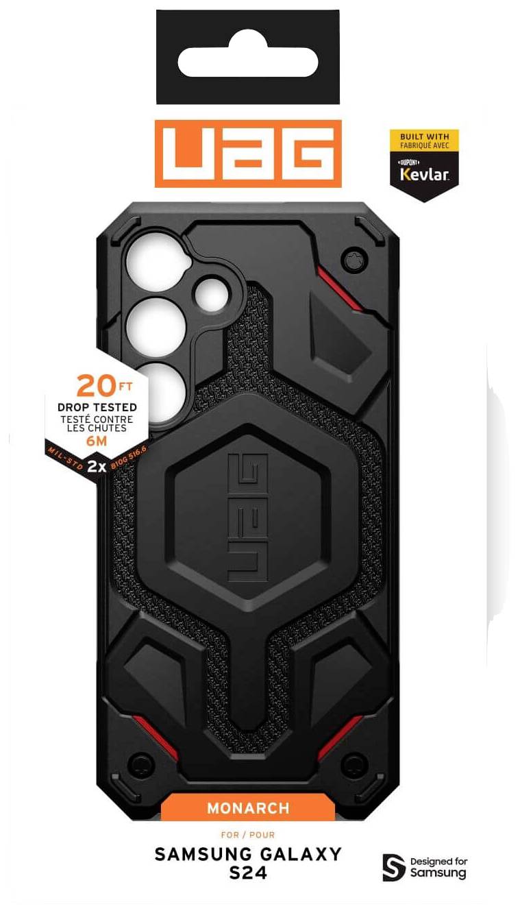 Urban Armor Gear Monarch Backcover Samsung Galaxy S24 Kevlar®, Schwarz 214411113940