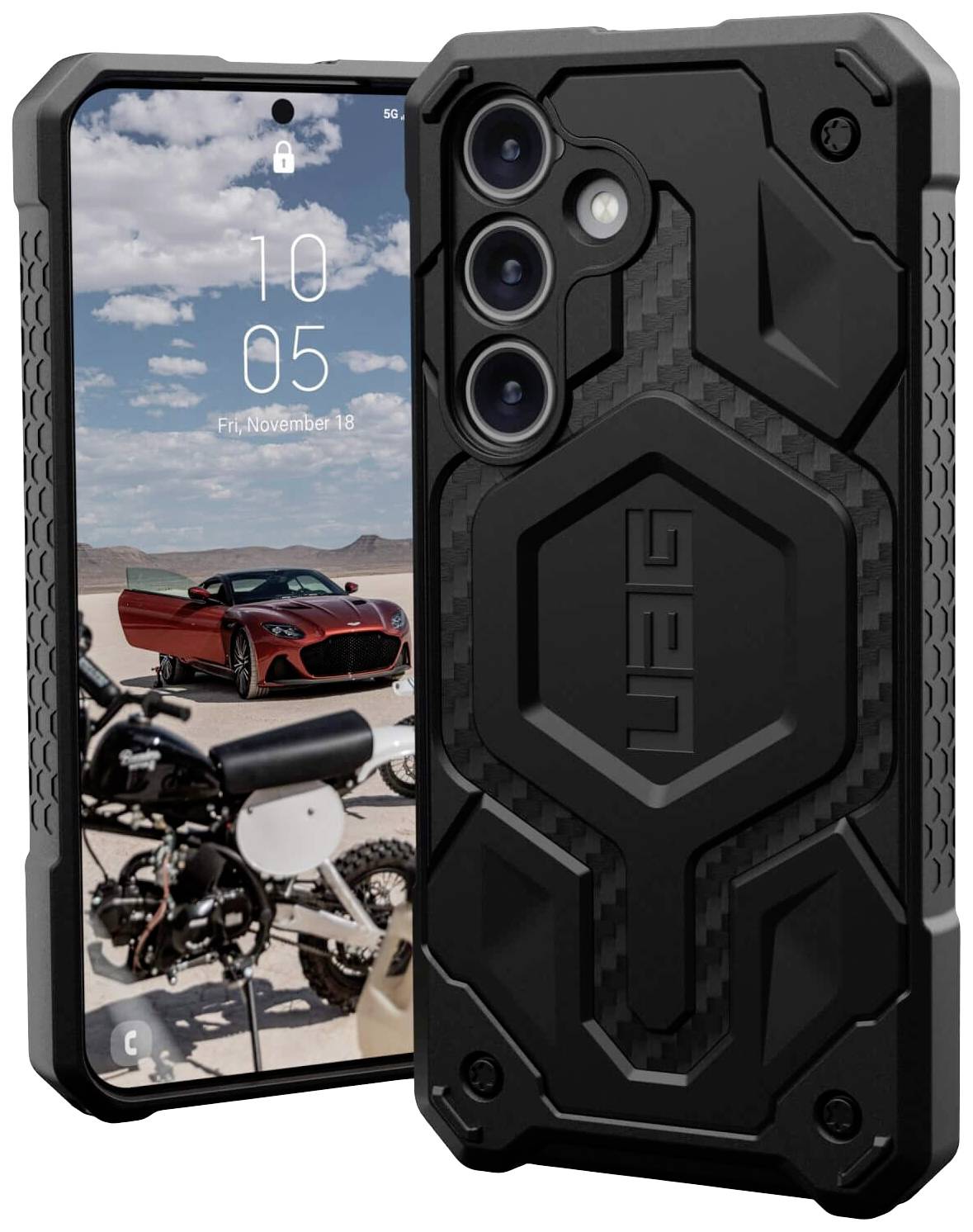 Urban Armor Gear Monarch Backcover Samsung Galaxy S24 Carbon, Schwarz 214411114242