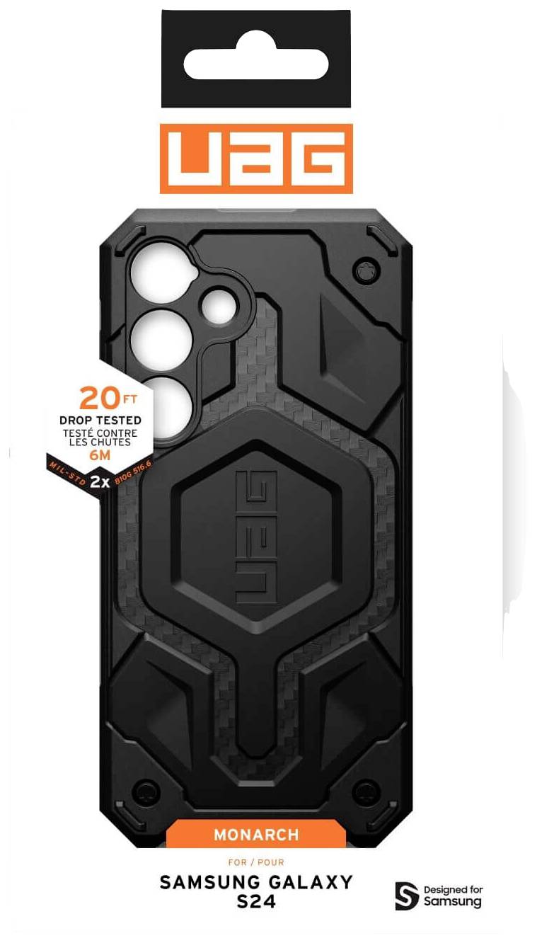 Urban Armor Gear Monarch Backcover Samsung Galaxy S24 Carbon, Schwarz 214411114242