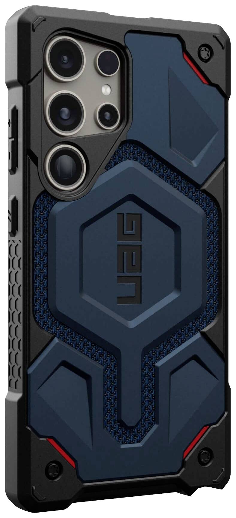 Urban Armor Gear Monarch Pro Backcover Samsung Galaxy S24 Ultra Kevlar®, Blau MagSafe kompatibel 214416113955