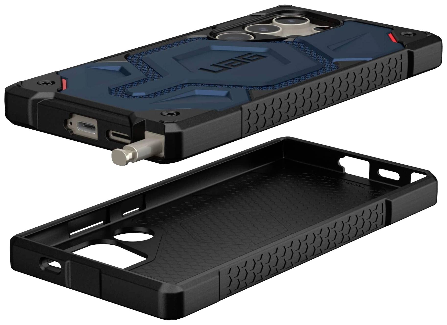 Urban Armor Gear Monarch Pro Backcover Samsung Galaxy S24 Ultra Kevlar®, Blau MagSafe kompatibel 214416113955