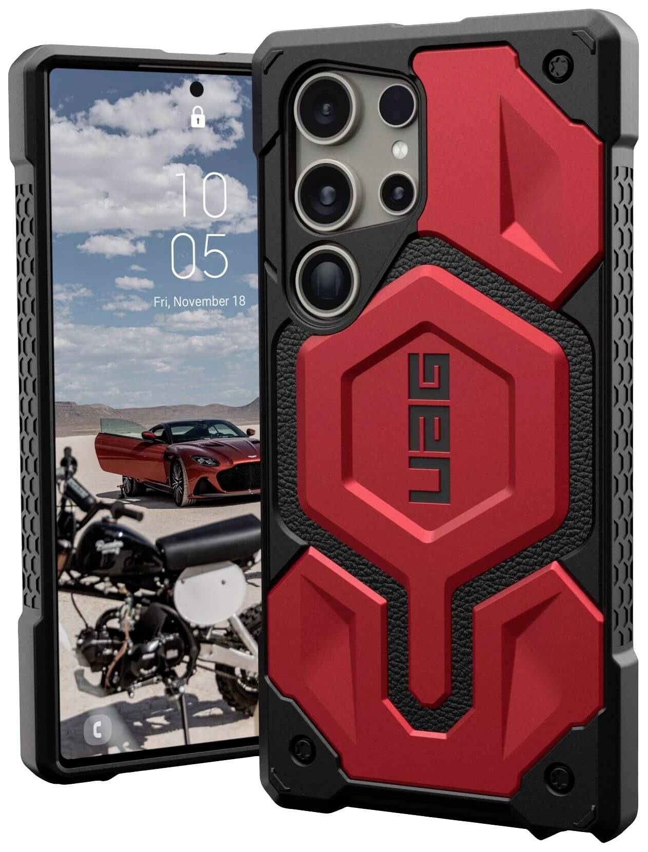 Urban Armor Gear Monarch Pro Backcover Samsung Galaxy S24 Ultra Crimson MagSafe kompatibel 214416119494